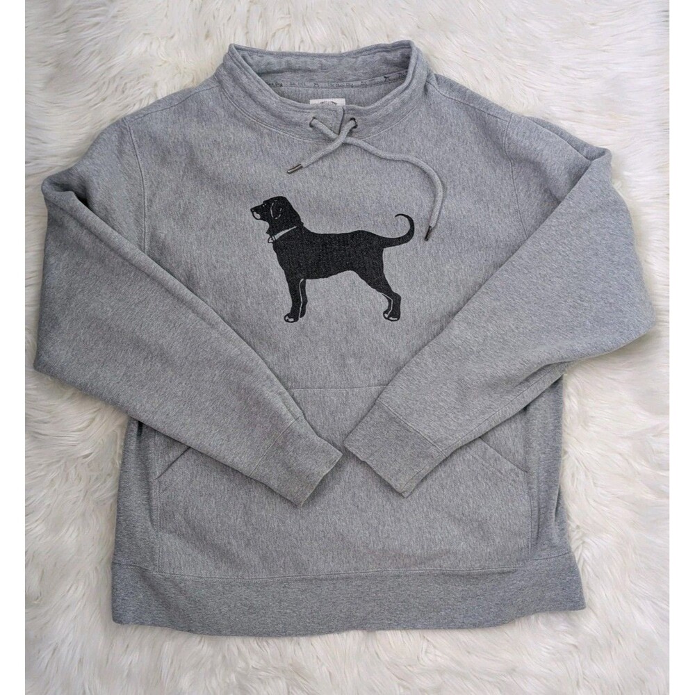 The Black Dog Sweatshirt Mens XL Marthas Vineyard Gray Heavy Fisherman Mock Neck